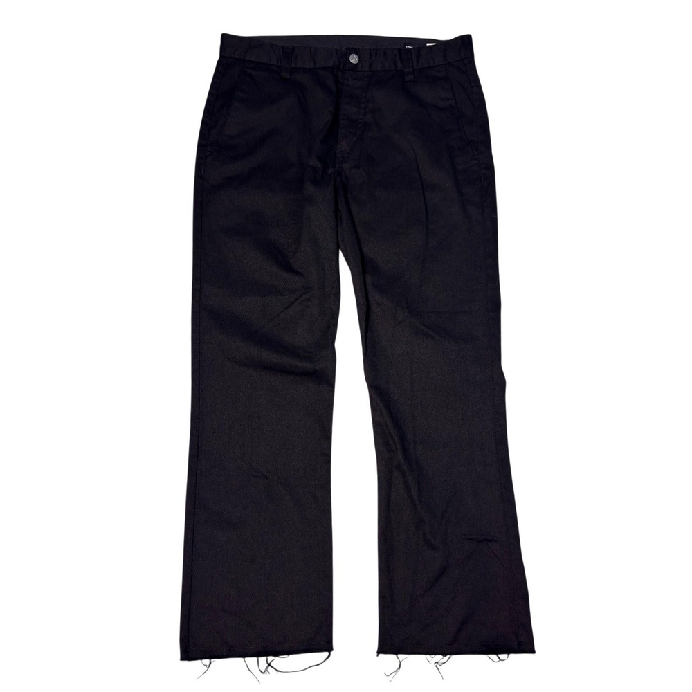 Volcom Frickin‎ Chino Pants Mens Size 34 Black Skate Loose Fit Work Trousers